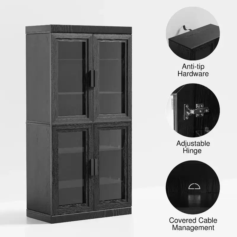 Estantería de almacenamiento con aspecto de madera para salón, oficina y dormitorio