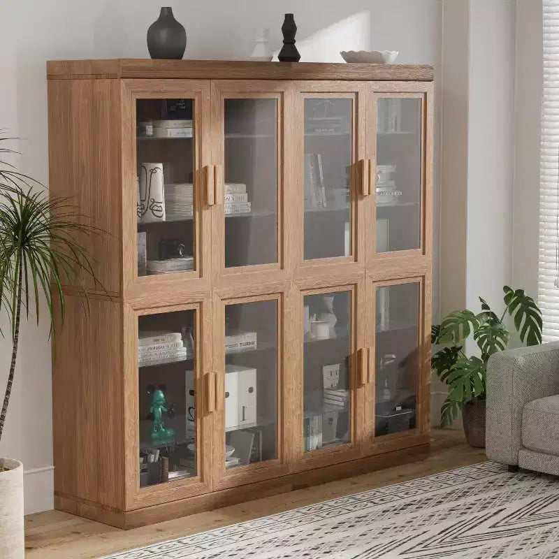 Estantería de almacenamiento con aspecto de madera para salón, oficina y dormitorio