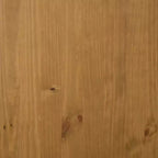 Mesa de bar rectangular de 91,9 x 45 x 109,9 cm, mesa de pub de madera de pino macizo marrón con almacenamiento, acabado roble