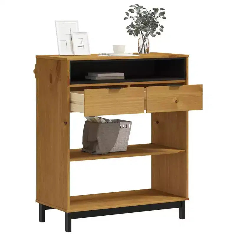 Mesa de bar rectangular de 91,9 x 45 x 109,9 cm, mesa de pub de madera de pino macizo marrón con almacenamiento, acabado roble