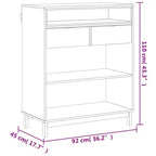 Mesa de bar rectangular de 91,9 x 45 x 109,9 cm, mesa de pub de madera de pino macizo marrón con almacenamiento, acabado roble