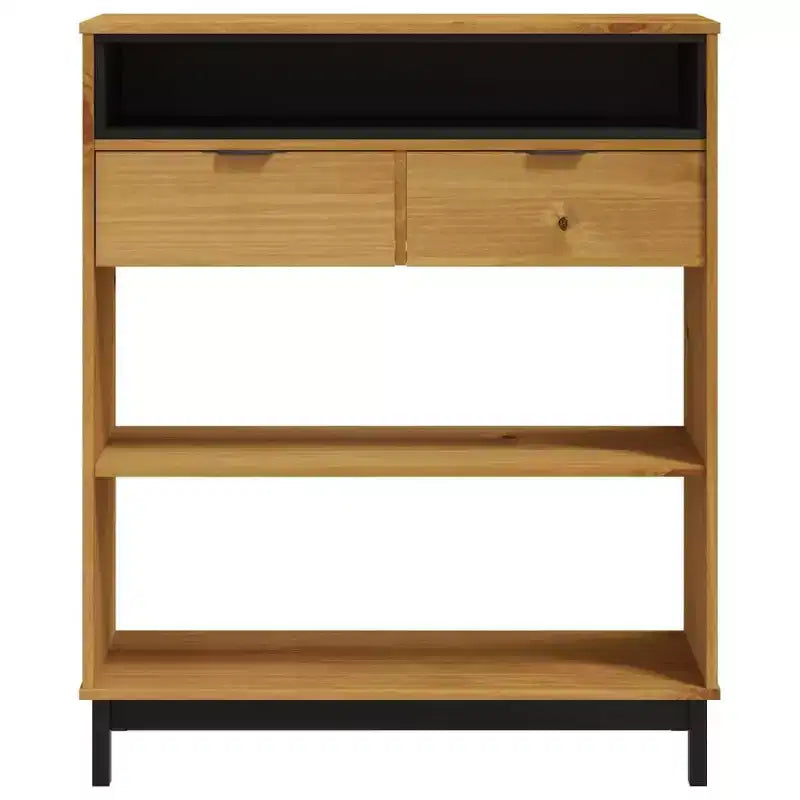 Mesa de bar rectangular de 91,9 x 45 x 109,9 cm, mesa de pub de madera de pino macizo marrón con almacenamiento, acabado roble
