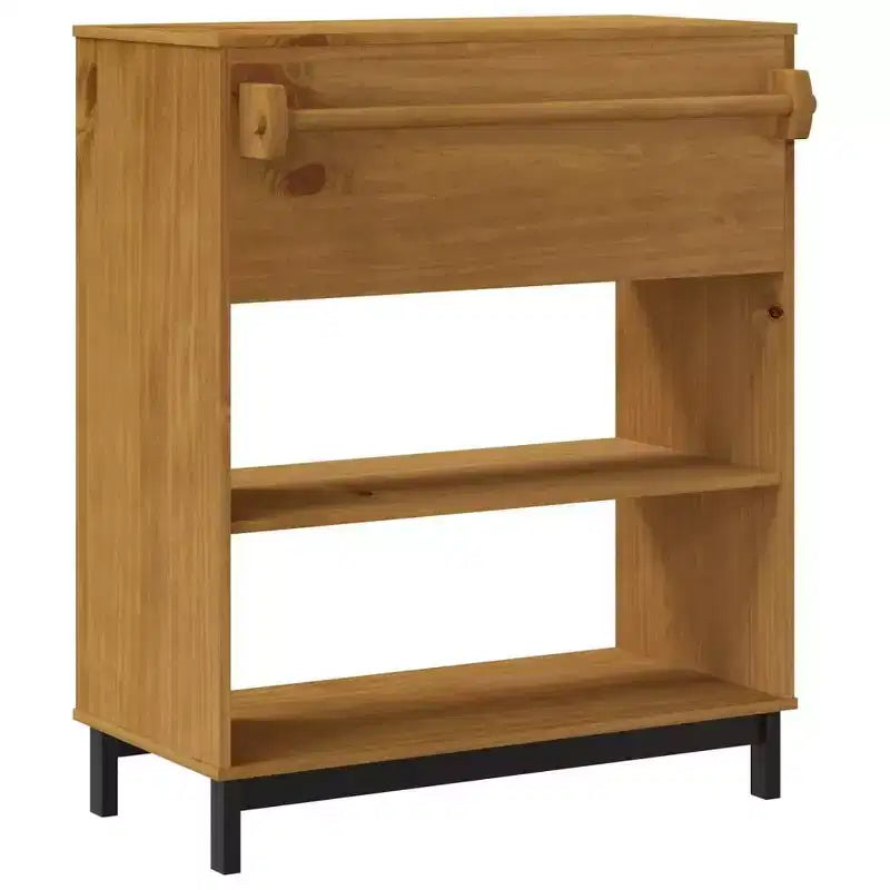 Mesa de bar rectangular de 91,9 x 45 x 109,9 cm, mesa de pub de madera de pino macizo marrón con almacenamiento, acabado roble
