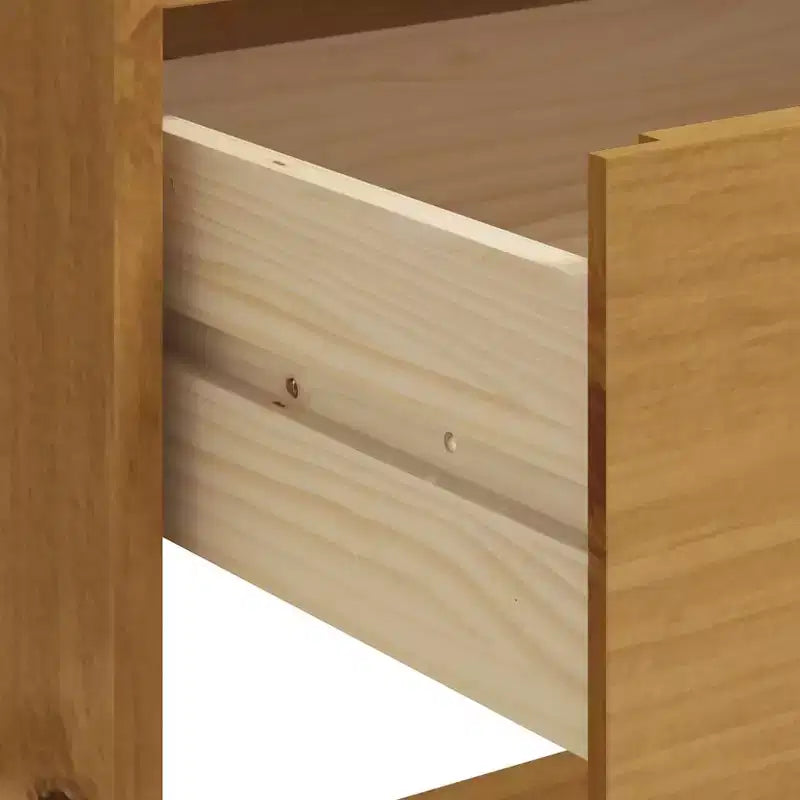 Mesa de bar rectangular de 91,9 x 45 x 109,9 cm, mesa de pub de madera de pino macizo marrón con almacenamiento, acabado roble