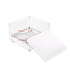 Sofá Elegante de Chenilla Blanca con Asiento de Almacenamiento y Otomana, en Forma de U de 3 Plazas con Respaldo y Apoyabrazos Cilíndricos