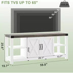 Mueble de TV en forma de X de 60 pulgadas para televisores de 65 pulgadas - Consola multimedia P2 ecológica con estantes ajustables, centro de entretenimiento moderno para sala de estar y dormitorio