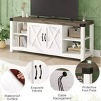 Mueble de TV en forma de X de 60 pulgadas para televisores de 65 pulgadas - Consola multimedia P2 ecológica con estantes ajustables, centro de entretenimiento moderno para sala de estar y dormitorio