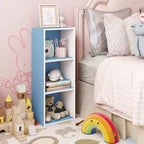 Estantería decorativa de 3 cubos, estantería abierta y organizador de almacenamiento de juguetes, horizontal o vertical