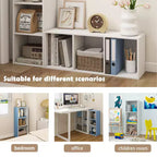 Estantería decorativa de 3 cubos, estantería abierta y organizador de almacenamiento de juguetes, horizontal o vertical