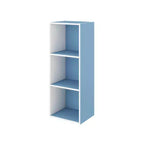 Estantería decorativa de 3 cubos, estantería abierta y organizador de almacenamiento de juguetes, horizontal o vertical