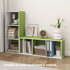 Estantería decorativa de 3 cubos, estantería abierta y organizador de almacenamiento de juguetes, horizontal o vertical
