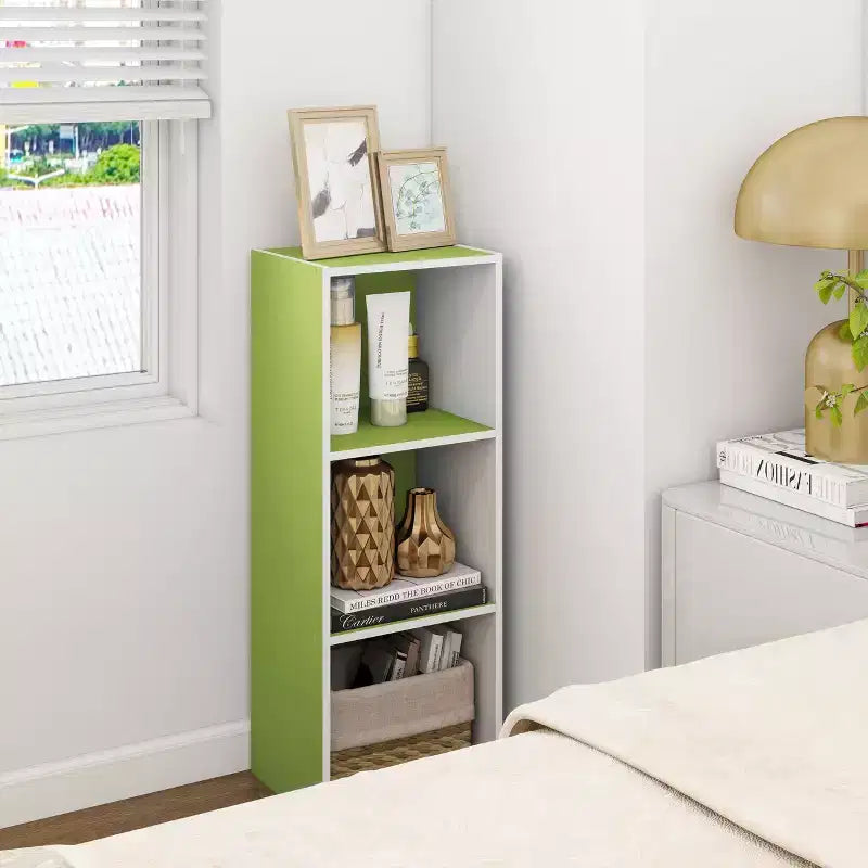 Estantería decorativa de 3 cubos, estantería abierta y organizador de almacenamiento de juguetes, horizontal o vertical