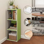 Estantería decorativa de 3 cubos, estantería abierta y organizador de almacenamiento de juguetes, horizontal o vertical