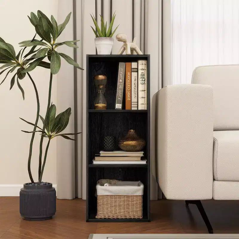 Estantería decorativa de 3 cubos, estantería abierta y organizador de almacenamiento de juguetes, horizontal o vertical