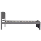 Cama de plataforma doble de madera con cabecero, piecero y soporte de listones de madera, color espresso
