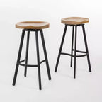 Taburetes de barra giratorios sin respaldo Pinewood & Iron de 31.5 pulgadas, juego de 2