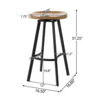Taburetes de barra giratorios sin respaldo Pinewood & Iron de 31.5 pulgadas, juego de 2
