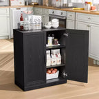 Armario de almacenamiento Adam Black veteado de madera (36x31x16)