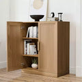 Armario de almacenamiento Adam Black veteado de madera (36x31x16)