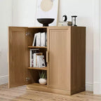 Armario de almacenamiento Adam Black veteado de madera (36x31x16)