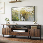Mueble para TV Industrial de 70", Centro de Entretenimiento con Almacenamiento y Cajón para Sala de Estar, Marrón Rústico