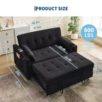 Sofá Cama Convertible 3 en 1, Sofá Moderno Tapizado, Sofá Cama Loveseat de Pana con Cama Extraíble, Respaldo Ajustable, para Sala de Estar
