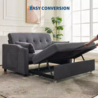 Sofá Cama Convertible 3 en 1, Sofá Moderno Tapizado, Sofá Cama Loveseat de Pana con Cama Extraíble, Respaldo Ajustable, para Sala de Estar