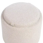 Puf de Almacenamiento Redondo de 45,72 cm de Alto con Bandeja Reversible