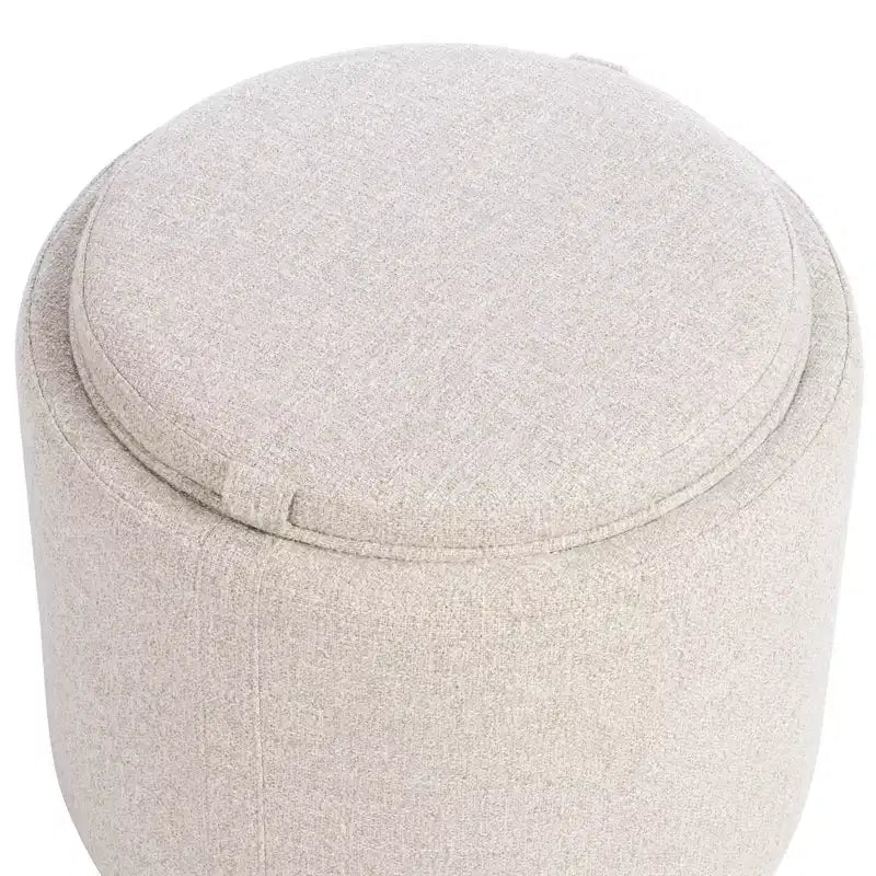 Puf de Almacenamiento Redondo de 45,72 cm de Alto con Bandeja Reversible
