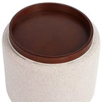 Puf de Almacenamiento Redondo de 45,72 cm de Alto con Bandeja Reversible