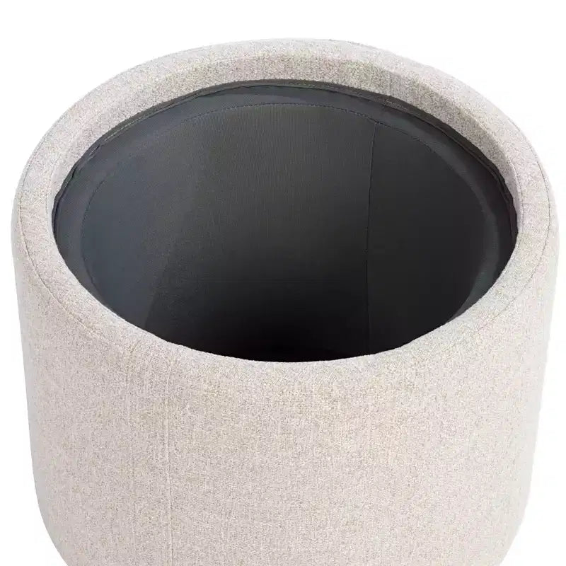 Puf de Almacenamiento Redondo de 45,72 cm de Alto con Bandeja Reversible