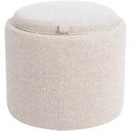 Puf de Almacenamiento Redondo de 45,72 cm de Alto con Bandeja Reversible