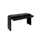 Mesa consola de entrada vintage de 59" con cajones, tiradores ocultos y diseño curvo para sala de estar