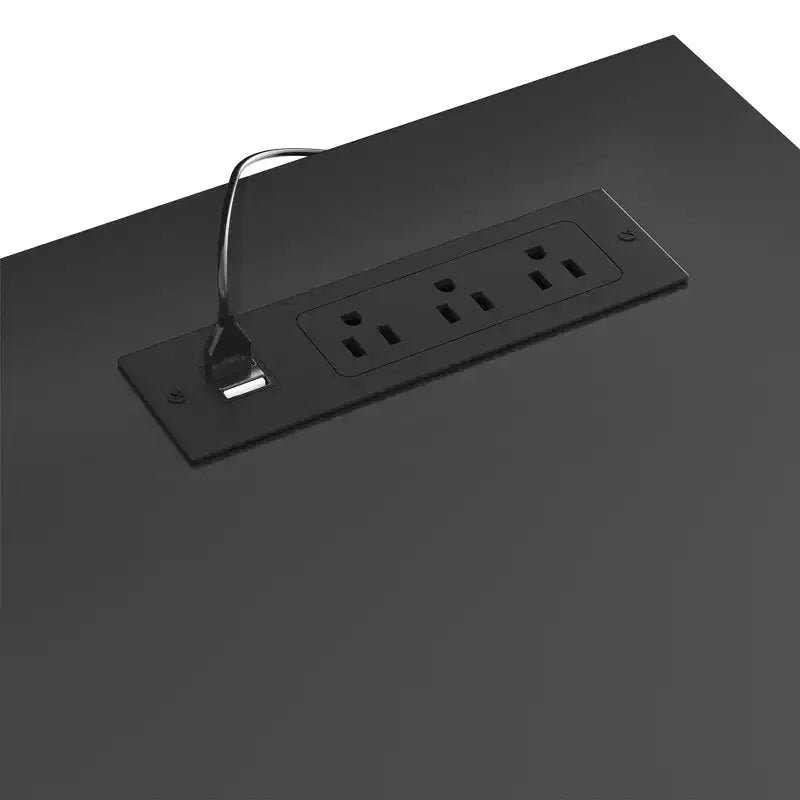 Cómoda para dormitorio con luces LED y tomas de corriente, mueble de TV con 4 cajones