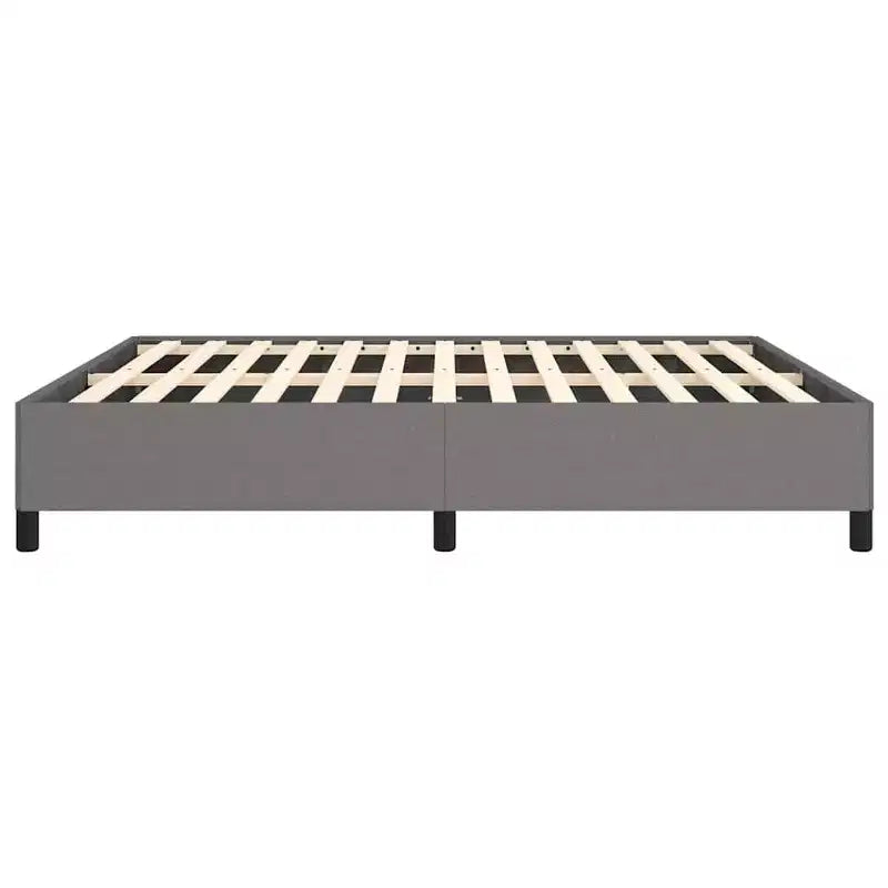 Marco de cama de tela de poliéster gris oscuro, madera contrachapada, madera de ingeniería King