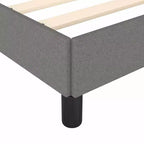 Marco de cama de tela de poliéster gris oscuro, madera contrachapada, madera de ingeniería King