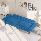 Sofá Cama Futón con Respaldo y Apoyabrazos Ajustables, Sofá Cama Convertible para Sala de Estar y Dormitorio