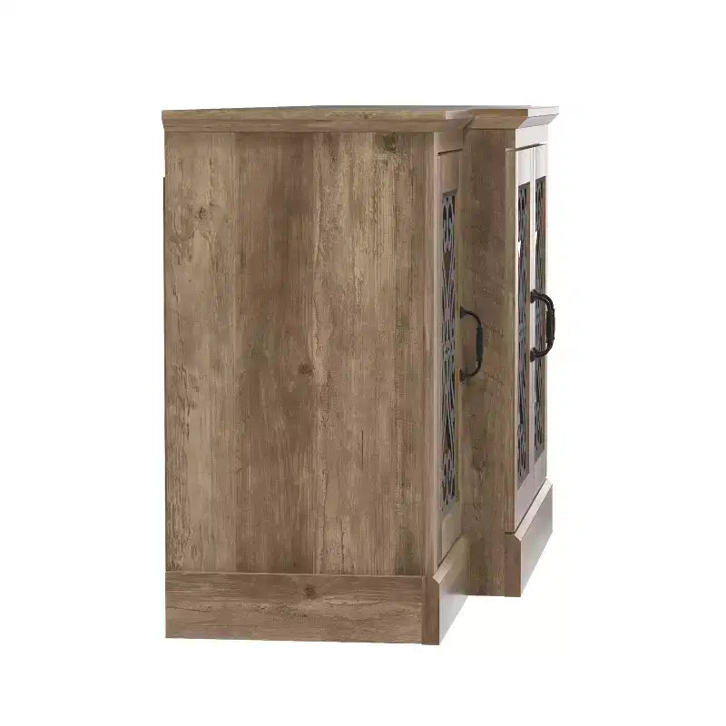 Aparador de 4 puertas con almacenamiento calado tipo espejo, 60.4" de ancho x 18.2" de profundidad x 29.3" de alto