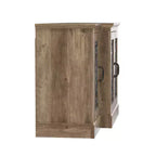 Aparador de 4 puertas con almacenamiento calado tipo espejo, 60.4" de ancho x 18.2" de profundidad x 29.3" de alto