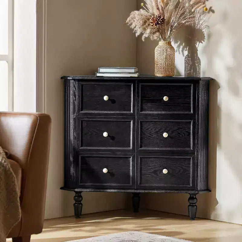 Gabinete esquinero de 76 cm de alto con 2 puertas y patas torneadas