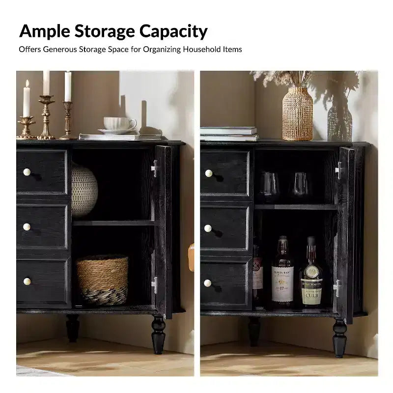 Gabinete esquinero de 76 cm de alto con 2 puertas y patas torneadas
