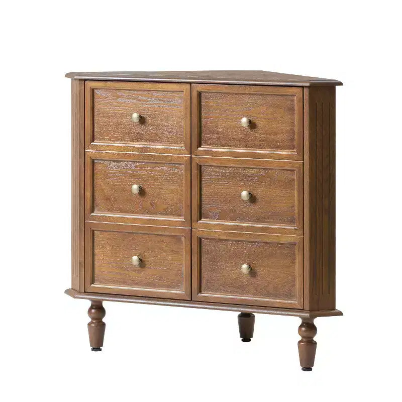 Gabinete esquinero de 76 cm de alto con 2 puertas y patas torneadas