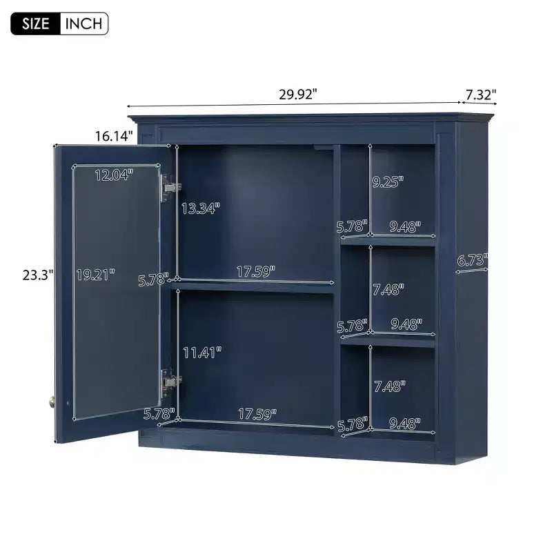 Tocador de baño de 30 pulgadas con lavabo, mueble de baño con cajones y espejo, armario con espejo para baño