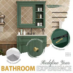 Tocador de baño de 30 pulgadas con lavabo, mueble de baño con cajones y espejo, armario con espejo para baño